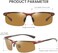 Duco Sunglasses Men Polarized Sunglasses Carbon Fiber Brown Sports Sunglasses For Golfing Fishing Driving UV400 Protection DC8277.