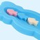 KECUCO Baby Bath Cushion Infant Sponge Mat, ToddlerNewborn Bath Pad - Blue.