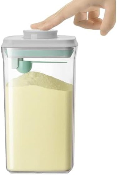 Cozey Daily Airtight Food Storage Container Formula Container Formula Dispenser with Spoon BPA-Free Pop Up Container for Home Travel 2000ML / 2. 0QT 850g Milk Powder, No Scraper Design.
