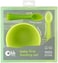 Olababy 3 Piece Parent Led and Baby Led Weaning First Feeding Set, Includes Training Spoon, Feeding Spoon and Steambowl.