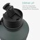 Navaris (Anthracite- Stainless Steel Water Bottle - 2. 2 Litre Large Metal Sports, Camping, Gym Canteen for Drinking Water, Liquid, Drinks - Reusable Drinks Bottle.