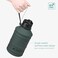 Navaris (Anthracite- Stainless Steel Water Bottle - 2. 2 Litre Large Metal Sports, Camping, Gym Canteen for Drinking Water, Liquid, Drinks - Reusable Drinks Bottle.