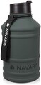 Navaris (Anthracite- Stainless Steel Water Bottle - 2. 2 Litre Large Metal Sports, Camping, Gym Canteen for Drinking Water, Liquid, Drinks - Reusable Drinks Bottle.
