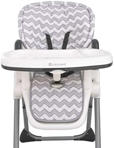 Sumersault Soft Gray and White Chevron High Chair PadEasy to Install Replacement CushionFits Most 3-5 Point Harness High Chairs.