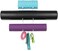 Wallniture Guru Wall Mount Yoga Mat Home Gym Equipment Resistance Bands and Foam Roller Holder with 3 Hooks 3 Sectional Metal White.