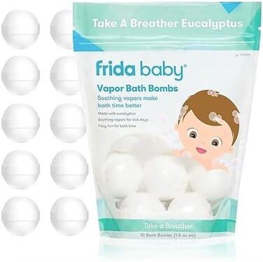 Frida Baby Natural Vapor Bath Bombs, 10 Count.