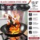 YOSUKATA Carbon Steel Wok Pan &ndash; 13,5 &ldquo; Woks and Stir Fry Pans - Chinese Wok with Flat Bottom Pow Wok - Traditional Chinese Japanese Woks - Black Wok For Electric Stove, Induction, Gas Stovetops.