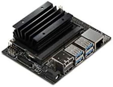 NVIDIA Jetson Nano Developer Kit (945-13450-0000-100: Single-Board Computer with USB, GPIO Connectivity, Bluetooth, Includes Power Supply, Various I/Os, SD Card for JetPack Software.