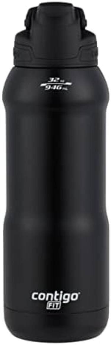 Contigo Fit Autoseal Water Bottle, 32 Oz, Licorice.