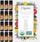 Cliganic USDA Organic Aromatherapy TOP 12 Essential Oils Set, 100% Pure - Peppermint, Lavender, Eucalyptus, Tea Tree, Lemongrass, Rosemary, Frankincense, Orange, Lemon, Cassia, CedarwoodGrapefruit.