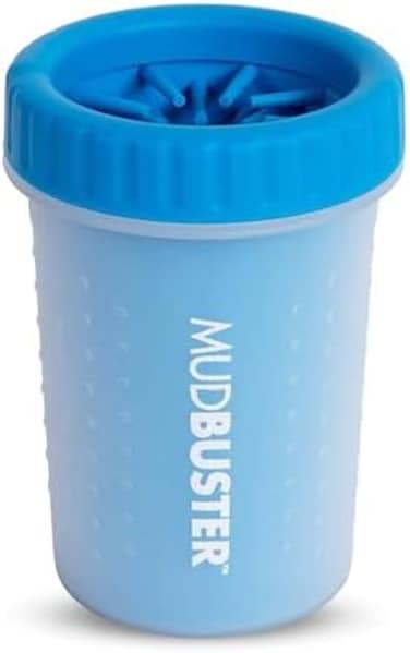 جهاز Dexas MudBuster المحمول لغسل وتنظيف مخالب الكلاب، متوسط ​​الحجم، أزرق احترافي.