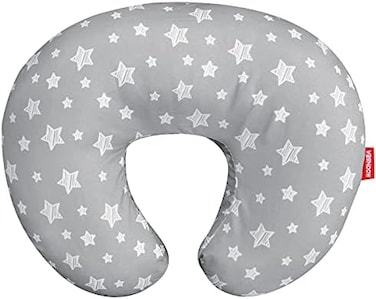 Moonsea Grey Star Nursing Pillow Cover, SoftBreathable, Fits 22. 5 x 18 Inch Boppy Pillows, Machine Washable.