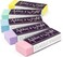 Ashton and Wright - Classic Eraser - Latex Free Plastic Rubber - Pack of 5 Pastel.