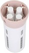 Travigo 4-in-1 Travel Dispenser Bottle, Includes Four Empty Reusable 1. 4 oz. (40 mLCosmetic Toiletry Containers for Sanitizer, Soap, Lotions, Skincare, Makeup Products (Pink Gray.