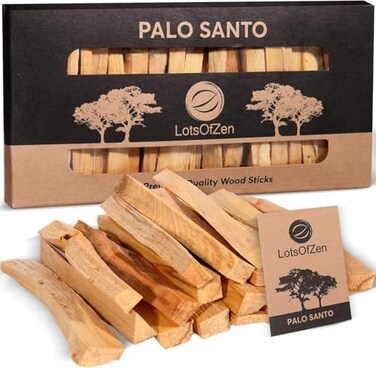 LOTS OF ZEN Palo Santo Sticks Authentic (20 Pack100% Natural Incense, High Resin Spiritual Cleansing Palo Santo Matches from PeruWild Harvested, Sustainably Hand Picked.