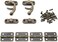 SDTC Tech Retro Design Jewelry Box Antique Right Latch Hook and Vintage Bronze Hinge with Matching Screws Kit for Decorative Cabinet Small Wooden Box Project (2X Hasp Catch4X Hinges.