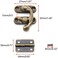 SDTC Tech Retro Design Jewelry Box Antique Right Latch Hook and Vintage Bronze Hinge with Matching Screws Kit for Decorative Cabinet Small Wooden Box Project (2X Hasp Catch4X Hinges.