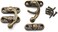 SDTC Tech Retro Design Jewelry Box Antique Right Latch Hook and Vintage Bronze Hinge with Matching Screws Kit for Decorative Cabinet Small Wooden Box Project (2X Hasp Catch4X Hinges.