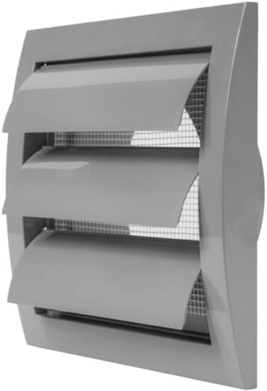 Repa Market Exhaust Hood Vent with Built-in Pest Guard Screen, White, Air Vent Cover, HVAC Exhaust Vent Duct Cover, Exhaust Cap (4'' Inch, Grey.