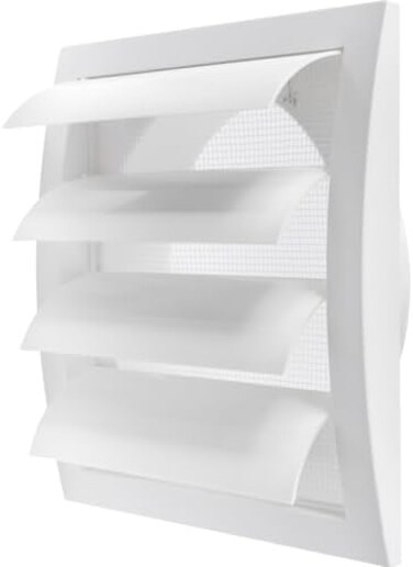 Repa Market White Exhaust Hood Vent 6'' Inch with Built-in Pest Guard Screen and Flange, White, Air Vent Cover, HVAC Exhaust Vent Duct Cover, Exhaust Cap.