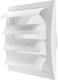 Repa Market White Exhaust Hood Vent 6'' Inch with Built-in Pest Guard Screen and Flange, White, Air Vent Cover, HVAC Exhaust Vent Duct Cover, Exhaust Cap.