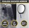 HONEYBULL Anti Fog Shaving MirrorShower Mirror, Stick on Mirror for Shaving with Suction CupSwivel (Black.