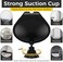 HONEYBULL Anti Fog Shaving MirrorShower Mirror, Stick on Mirror for Shaving with Suction CupSwivel (Black.