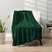 PAVILIA Emerald Green Fleece Throw Blanket for Couch, Dark Green Forest Super Soft Fuzzy Flannel Throw for Sofa, Luxury Plush Microfiber Bed Blanket, Cozy Home Decorative Velvet Gift Blanket, 50x60.
