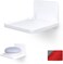 BRAINWAVZ Drill Free Wall Mount Shelf for Security Cameras, Baby Monitors, SpeakersMore, Universal Holder, Strong Adheasive, Easy to Install, No Mess, Screwless (White.