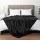 PAVILIA Fleece Blanket Throw Twin SizeSuper Soft, Plush, Luxury Flannel ThrowLightweight Microfiber Blanket for Sofa Couch Bed (Black, 60x80 inches.
