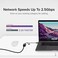 Plugable 2. 5G USB C and USB to Ethernet Adapter, 2-in-1 Adapter Compatible with USB-C Thunderbolt 3 or USB 3. 0, USB-C to RJ45 2. 5 Gigabit LAN Ethernet, Compatible with Mac and Windows, Black.