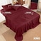 Utopia Bedding King Bed Sheets Set - 4 Piece Bedding - Brushed Microfiber - Shrinkage and Fade Resistant - Easy Care (King, Red Burgundy.