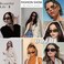 نظارات شمسية مستطيلة الشكل من BOJOD للنساء، نظارات شمسية بتصميم كلاسيكي، حماية من الأشعة فوق البنفسجية 400، إطار مربع.
