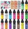 SigWong Epoxy Resin Pigment - 16 Colors Translucent Colorant, Highly Concentrated Dye for DIY Jewelry Making, AB Coloring - 10ml.