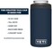 حافظة علب المشروبات الطويلة YETI Rambler سعة 16 أونصة، لون كحلي.