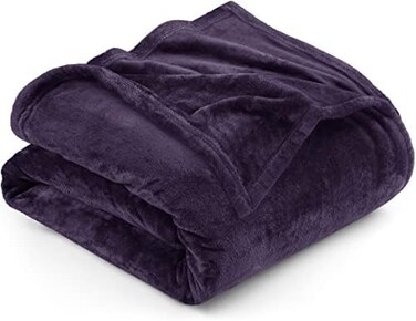 Utopia Bedding Fleece Blanket King Size Purple 300GSM Luxury Bed Blanket Anti-Static Fuzzy Soft Blanket Microfiber (90x102 Inches.