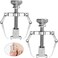 Mudder 2 Pieces Ingrown Toenail Lifter Ingrown Toenail Tool Toe Clamp Stainless Steel Foot Care Tool for Paronychia (Silver.