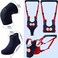 Panitay Handheld Baby Walking Harness Adjustable Toddler Walking Assistant Baby Walker Assistant Belt with 4 Pairs Baby Crawling Anti-Slip Knee 4 Pairs Non Slip Toddler Socks Grips, 7-24 Months Old.