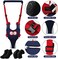 Panitay Handheld Baby Walking Harness Adjustable Toddler Walking Assistant Baby Walker Assistant Belt with 4 Pairs Baby Crawling Anti-Slip Knee 4 Pairs Non Slip Toddler Socks Grips, 7-24 Months Old.