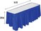 DecorRack Table Skirt, 29 in x 14 ft -BPA Free- Plastic Tableskirt, Disposable, Reusable, Rectangular Tablecloth Skirt, Royal Blue (1 Pack.