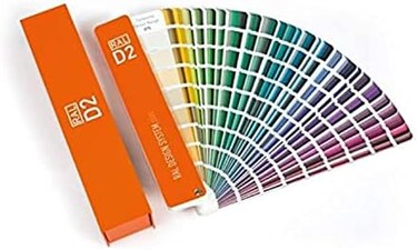 مخطط ألوان RAL D2، 1825 لونًا، شبه لامع، 5 لغات.