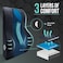 SAMSONITE, Mid-Low Back Support Pillow with Cooling Gel for Office Chair or Car Seat - Boost Your Lower Back Comfort Zone, [HIGH Grade - Memory Foam], Versatile Supportive Lumbar Cushion.