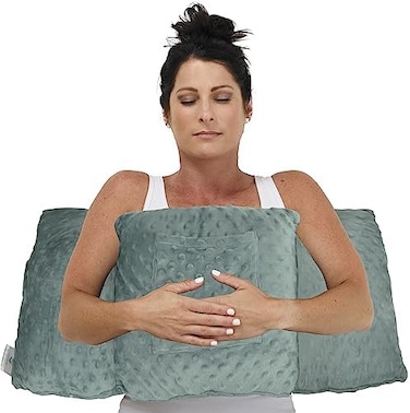 Zomaple Mastectomy Pillow - Post Surgery Pillow, Mastectomy Recovery Must Haves, Breast for After Heart Surgery, ReductionAugmentation Patients Sleeping, Recovery Seatbelt Protection-Surgery Gift.