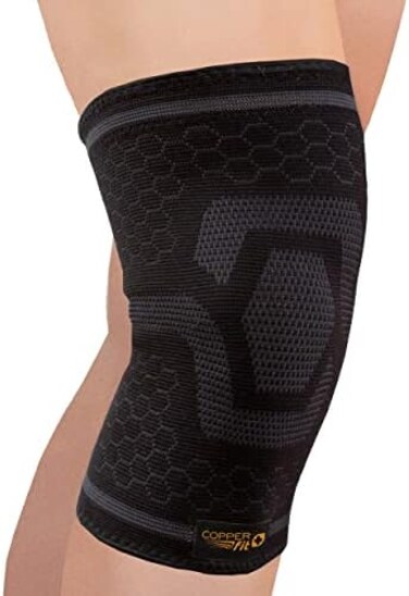 Copper Fit ICE Knee Compression Sleeve Infused with Menthol.
