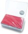 ebamaz 100PCS Thin Aluminum Alloy Metal Business Card Blank Plate 3. 4 X2. 13X0. 008 inch (Red, Blank.