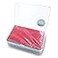 ebamaz 100PCS Thin Aluminum Alloy Metal Business Card Blank Plate 3. 4 X2. 13X0. 008 inch (Red, Blank.
