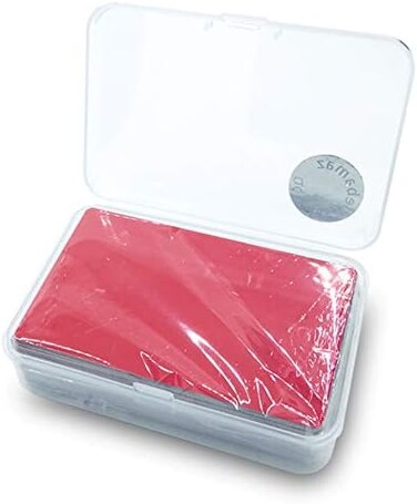 ebamaz 100PCS Thin Aluminum Alloy Metal Business Card Blank Plate 3. 4 X2. 13X0. 008 inch (Red, Blank.