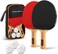 PRO SPIN PRO-SPIN Ping Pong Rackets - High Performance SetPremium Ping Pong Racket, 3 Star Ping Pong Balls, CaseTable Tennis Kit for 2 or 4.
