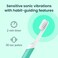 Quip Sonic Toothbrush for Adults - Timed Electric Toothbrush with Cover - Replaceable Brush Head, Soft Bristles, Plastic Handle, 3 Month Battery Life - Travel Toothbrush - Green.