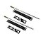 QCAA Solid Brass Extension Flush Bolt with Rod 12", Matte Black, Made in Taiwan, 1 Pack.
